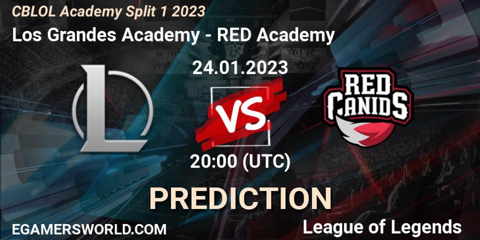 Los Grandes Academy - RED Academy: прогноз. 24.01.2023 at 20:00, LoL, CBLOL Academy Split 1 2023