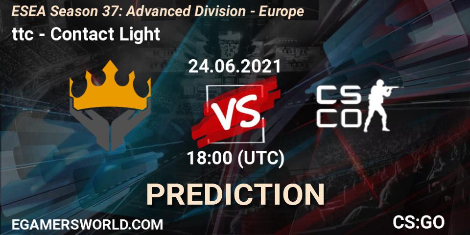 ttc - Contact Light: прогноз. 26.06.2021 at 10:30, Counter-Strike (CS2), ESEA Season 37: Advanced Division - Europe