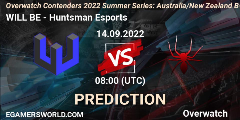 WILL BE - Huntsman Esports: прогноз. 15.09.2022 at 08:00, Overwatch, Overwatch Contenders 2022 Summer Series: Australia/New Zealand B-Sides