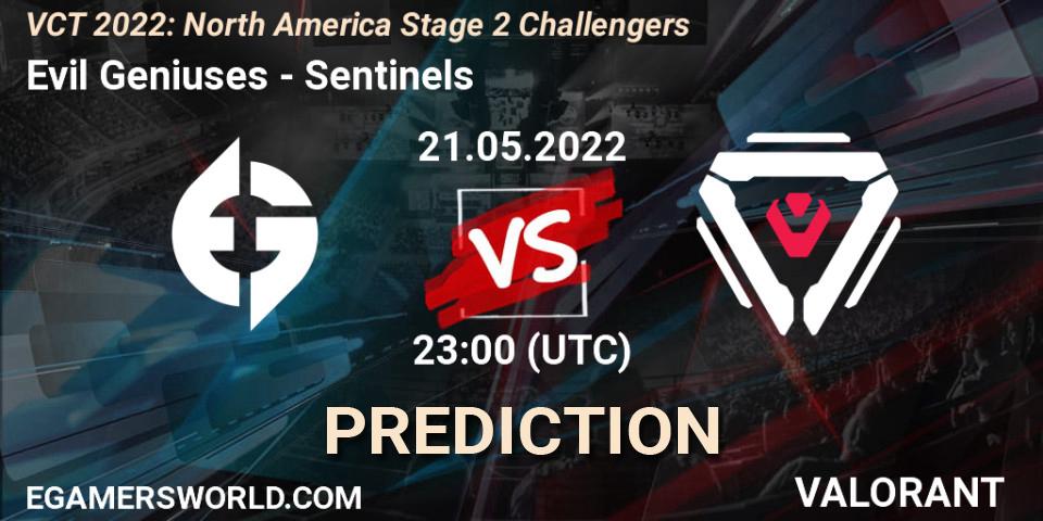 Evil Geniuses - Sentinels: прогноз. 21.05.2022 at 22:45, VALORANT, VCT 2022: North America Stage 2 Challengers