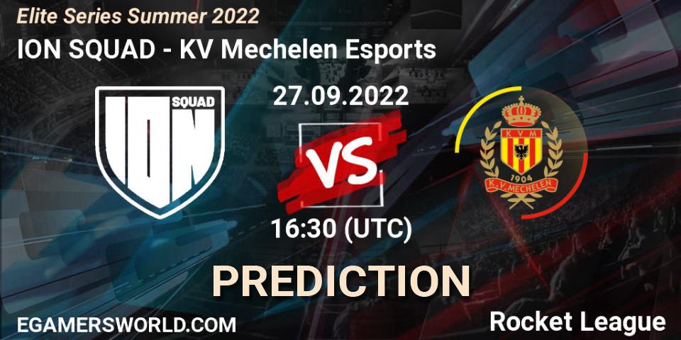 ION SQUAD - KV Mechelen Esports: прогноз. 27.09.2022 at 16:30, Rocket League, Elite Series Summer 2022