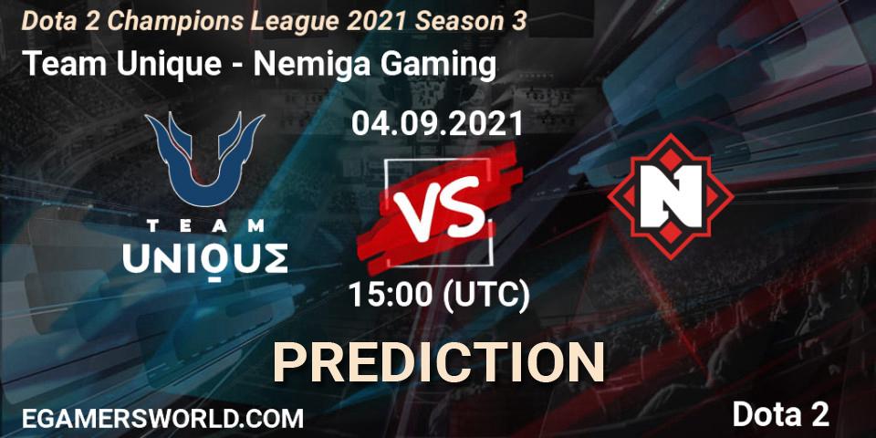 Team Unique - Nemiga Gaming: прогноз. 04.09.2021 at 15:03, Dota 2, Dota 2 Champions League 2021 Season 3