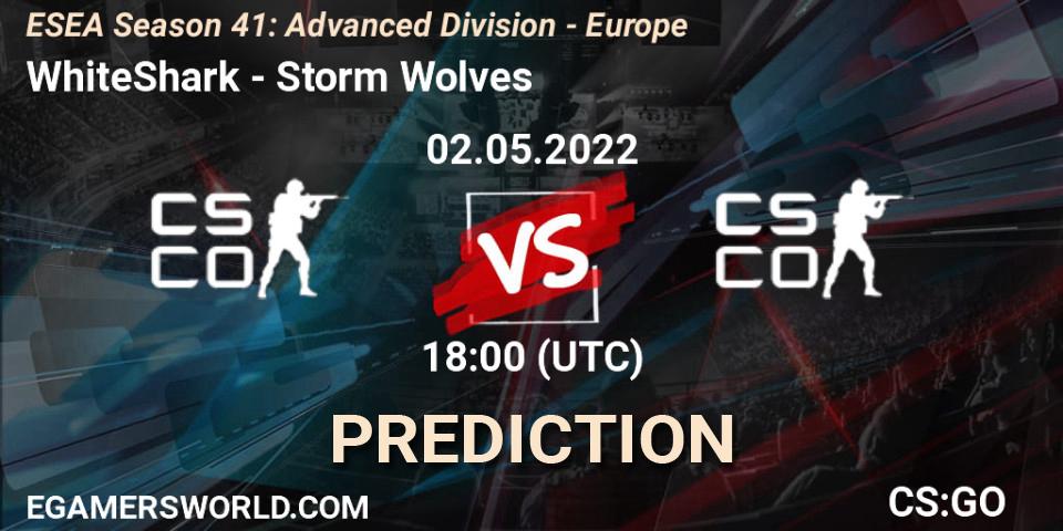 WhiteShark - Storm Wolves: прогноз. 02.05.2022 at 18:00, Counter-Strike (CS2), ESEA Season 41: Advanced Division - Europe