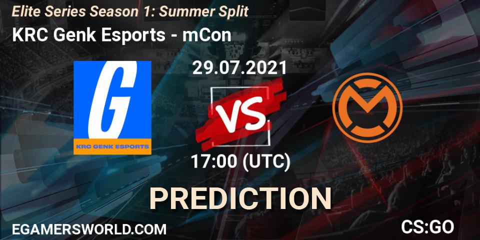 KRC Genk Esports - mCon: прогноз. 29.07.2021 at 17:00, Counter-Strike (CS2), Elite Series Season 1: Summer Split