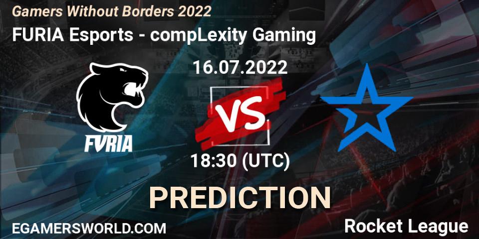 FURIA Esports - compLexity Gaming: прогноз. 16.07.2022 at 18:30, Rocket League, Gamers Without Borders 2022