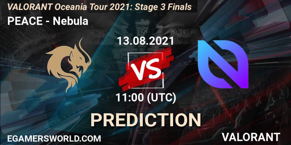 PEACE - Nebula: прогноз. 13.08.2021 at 11:00, VALORANT, VALORANT Oceania Tour 2021: Stage 3 Finals