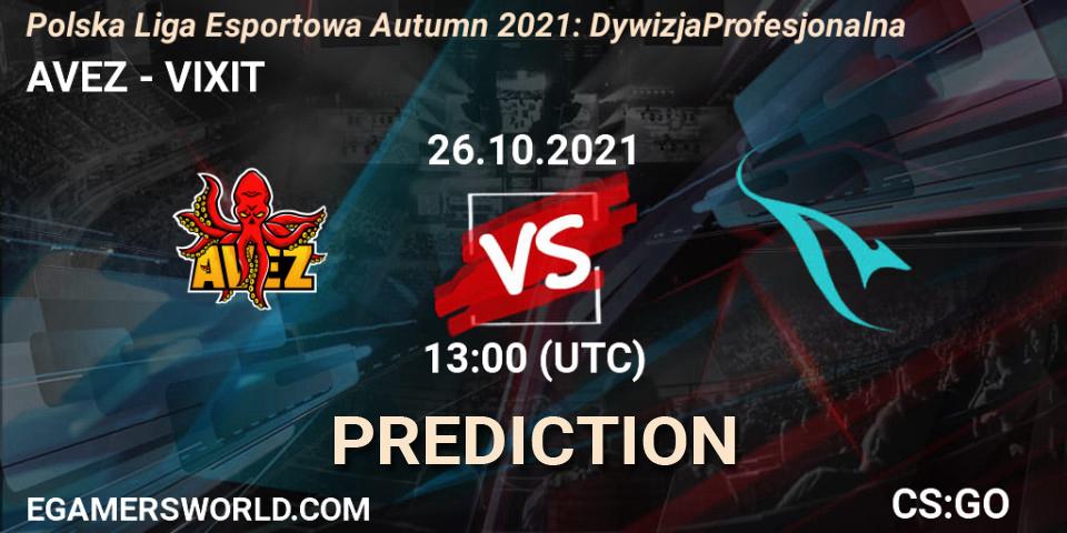 AVEZ - VIXIT: прогноз. 26.10.2021 at 13:00, Counter-Strike (CS2), Polska Liga Esportowa Autumn 2021: Dywizja Profesjonalna