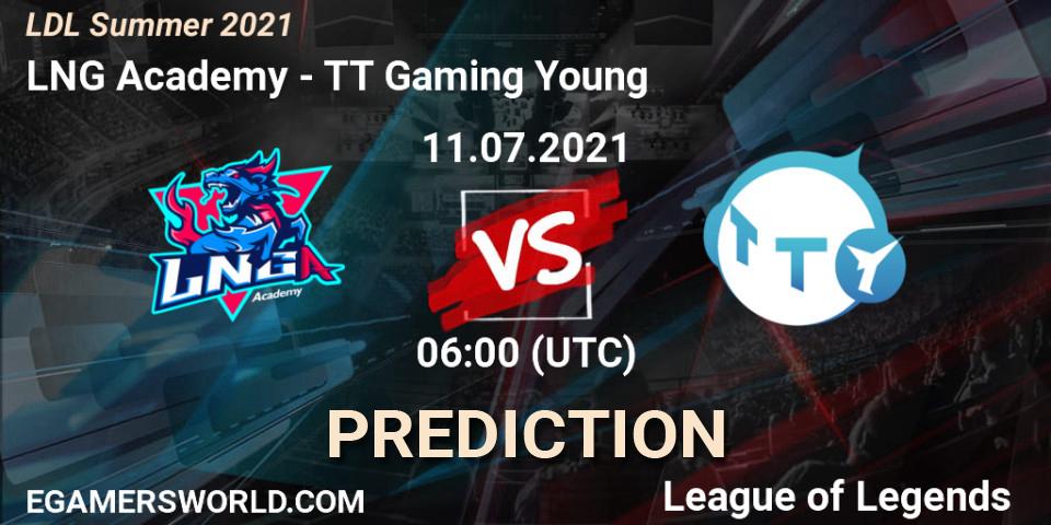 LNG Academy - TT Gaming Young: прогноз. 11.07.2021 at 06:00, LoL, LDL Summer 2021