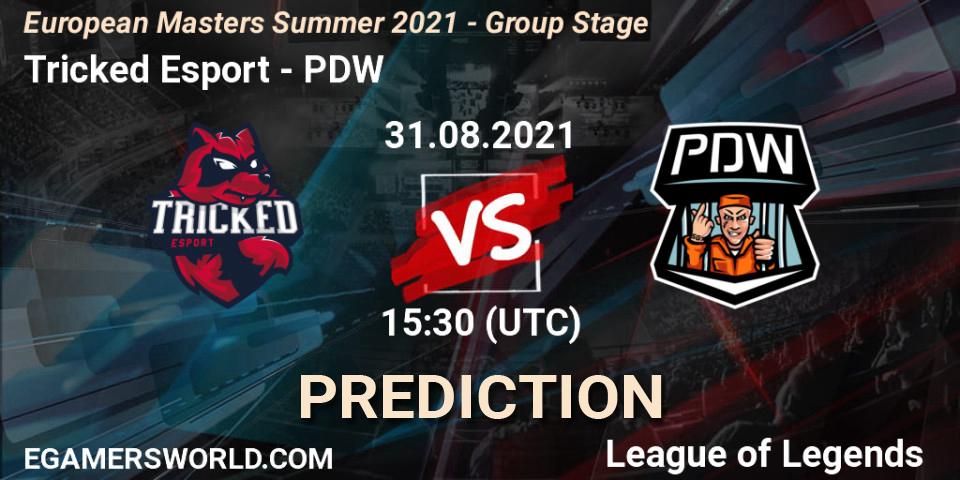 Tricked Esport - PDW: прогноз. 31.08.2021 at 15:30, LoL, European Masters Summer 2021 - Group Stage