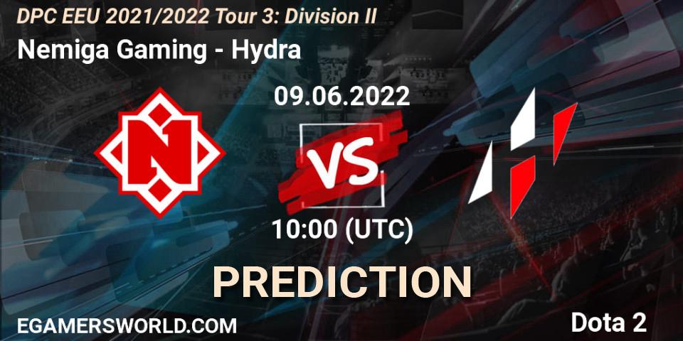 Nemiga Gaming - Hydra: прогноз. 09.06.2022 at 10:00, Dota 2, DPC EEU 2021/2022 Tour 3: Division II