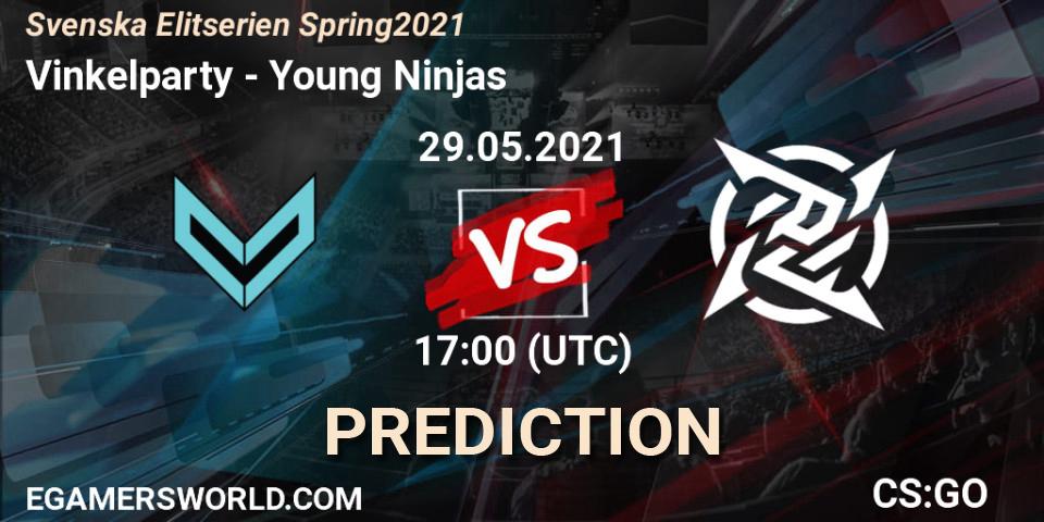 Vinkelparty - Young Ninjas: прогноз. 29.05.2021 at 19:20, Counter-Strike (CS2), Svenska Elitserien Spring 2021