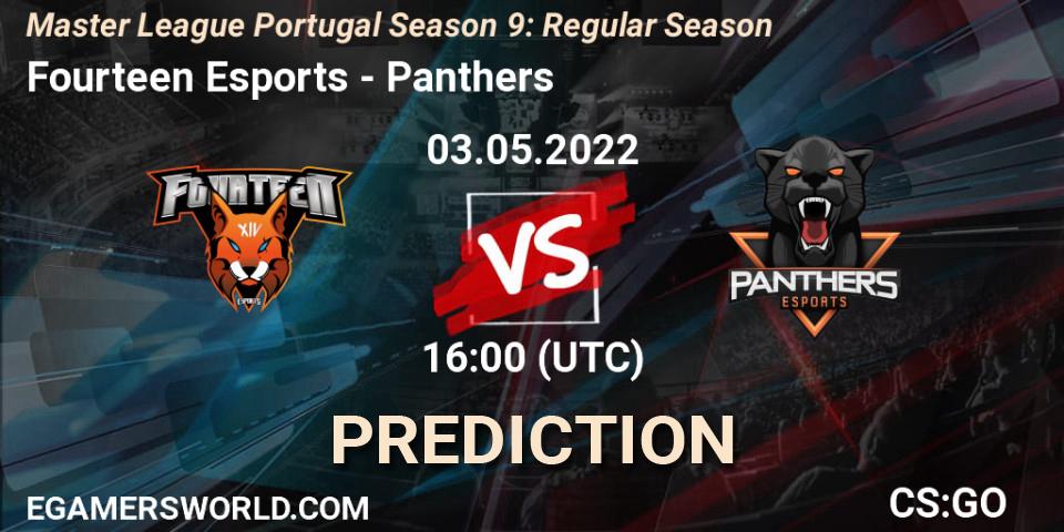 Fourteen Esports - Panthers: прогноз. 03.05.2022 at 16:00, Counter-Strike (CS2), Master League Portugal Season 9: Regular Season