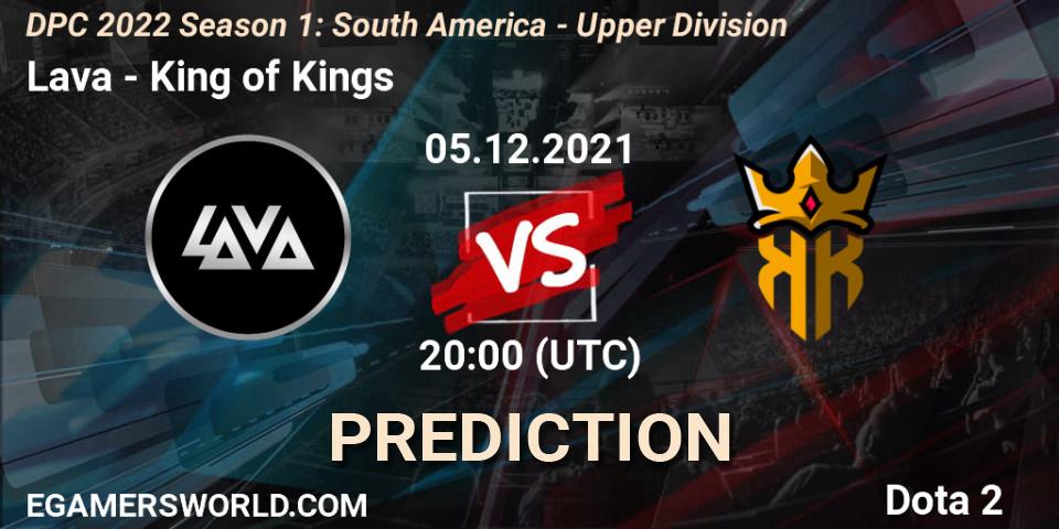 Lava - King of Kings: прогноз. 05.12.2021 at 20:22, Dota 2, DPC 2022 Season 1: South America - Upper Division