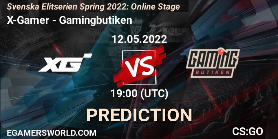 X-Gamer - Gamingbutiken: прогноз. 12.05.2022 at 19:00, Counter-Strike (CS2), Svenska Elitserien Spring 2022: Online Stage