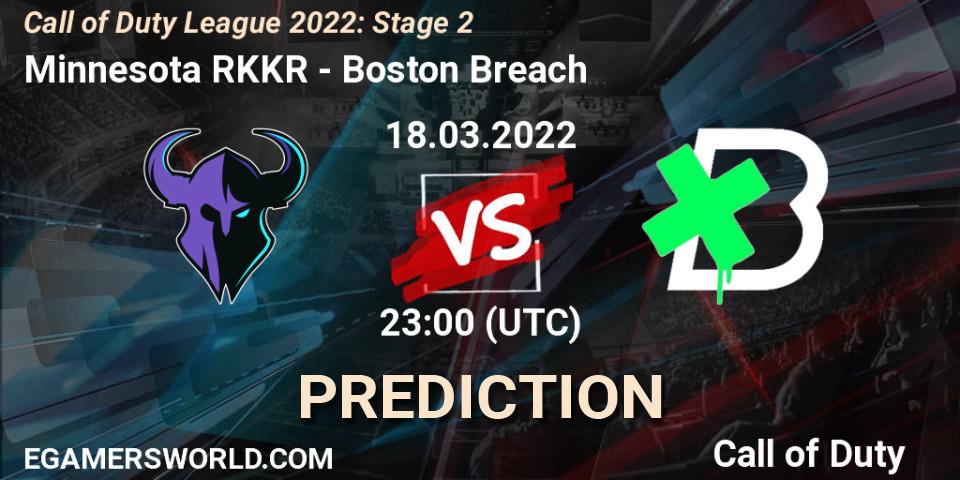 Minnesota RØKKR - Boston Breach: прогноз. 18.03.2022 at 22:00, Call of Duty, Call of Duty League 2022: Stage 2