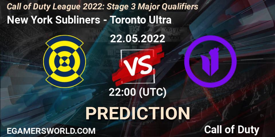 New York Subliners - Toronto Ultra: прогноз. 22.05.22, Call of Duty, Call of Duty League 2022: Stage 3