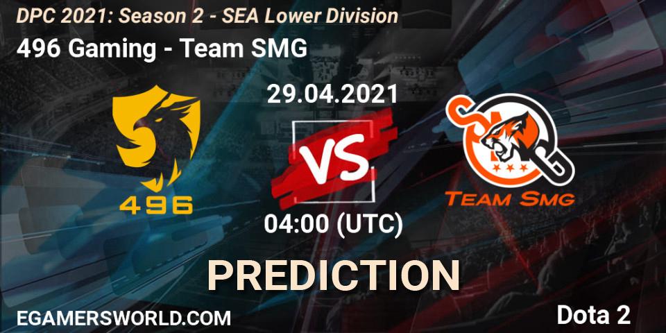 496 Gaming - Team SMG: прогноз. 29.04.21, Dota 2, DPC 2021: Season 2 - SEA Lower Division