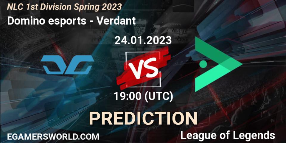 Domino esports - Verdant: прогноз. 24.01.2023 at 19:00, LoL, NLC 1st Division Spring 2023