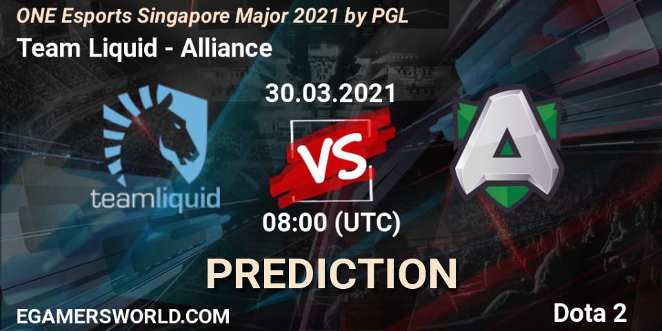 Team Liquid - Alliance: прогноз. 30.03.2021 at 08:40, Dota 2, ONE Esports Singapore Major 2021