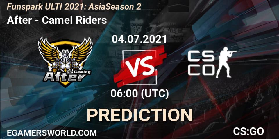 After - Camel Riders: прогноз. 04.07.2021 at 06:00, Counter-Strike (CS2), Funspark ULTI 2021: Asia Season 2