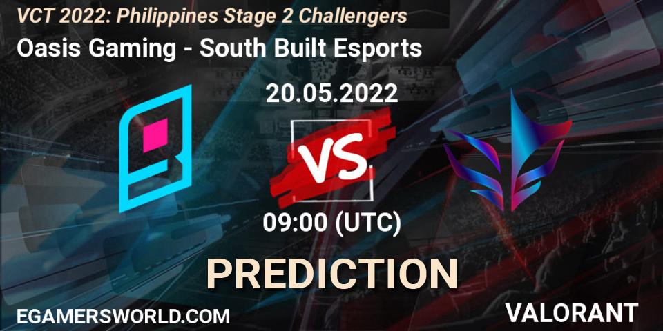 Oasis Gaming - South Built Esports: прогноз. 20.05.2022 at 09:00, VALORANT, VCT 2022: Philippines Stage 2 Challengers