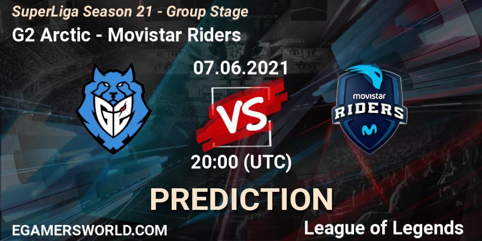 G2 Arctic - Movistar Riders: прогноз. 07.06.2021 at 20:00, LoL, SuperLiga Season 21 - Group Stage 