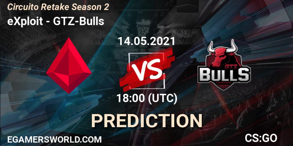 eXploit - GTZ-Bulls: прогноз. 14.05.21, CS2 (CS:GO), Circuito Retake Season 2