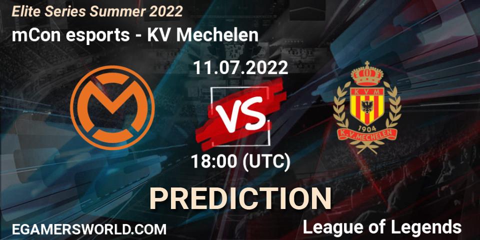mCon esports - KV Mechelen: прогноз. 11.07.2022 at 20:00, LoL, Elite Series Summer 2022