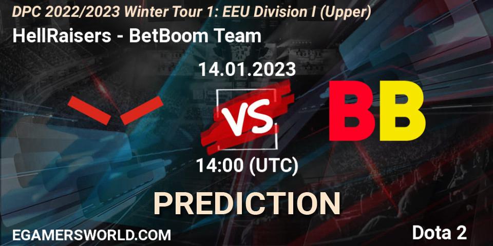 HellRaisers - BetBoom Team: прогноз. 14.01.23, Dota 2, DPC 2022/2023 Winter Tour 1: EEU Division I (Upper)