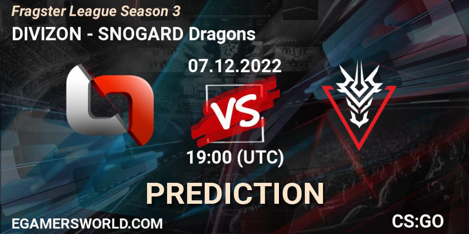 DIVIZON - SNOGARD Dragons: прогноз. 07.12.22, CS2 (CS:GO), Fragster League Season 3