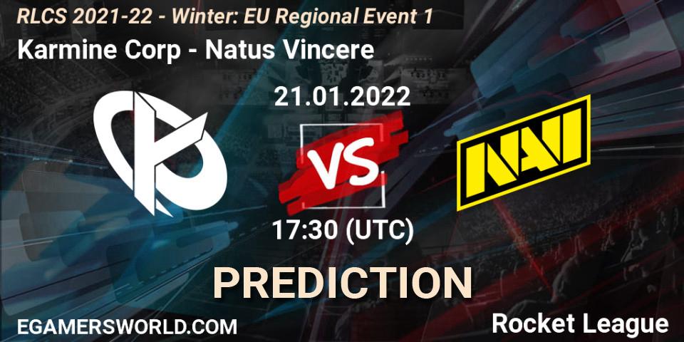 Karmine Corp - Natus Vincere: прогноз. 21.01.2022 at 17:30, Rocket League, RLCS 2021-22 - Winter: EU Regional Event 1