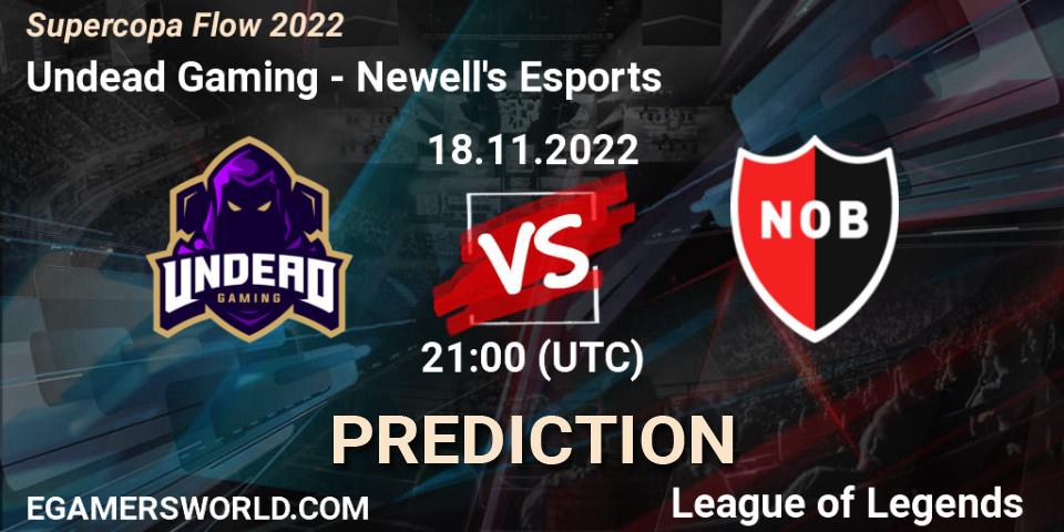 Undead Gaming - Newell's Esports: прогноз. 18.11.2022 at 21:00, LoL, Supercopa Flow 2022