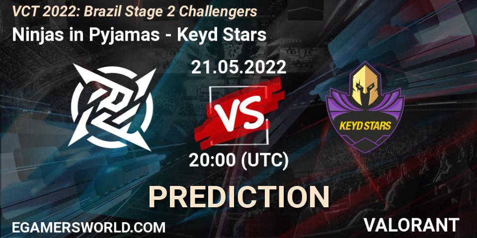 Ninjas in Pyjamas - Keyd Stars: прогноз. 21.05.2022 at 20:15, VALORANT, VCT 2022: Brazil Stage 2 Challengers