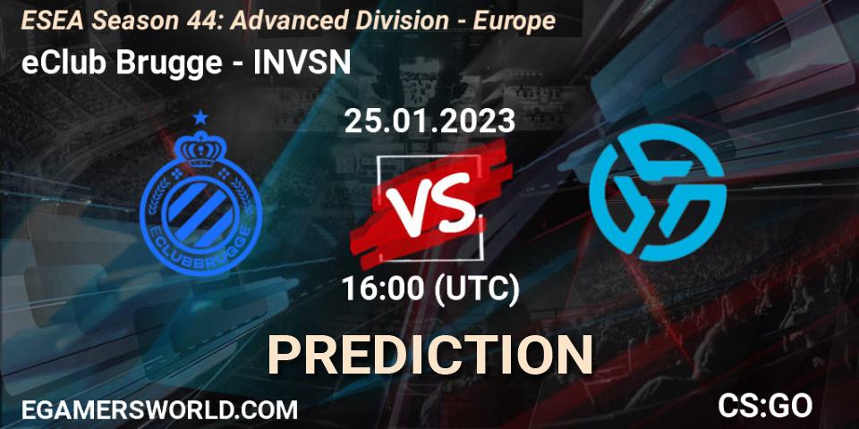 eClub Brugge - INVSN: прогноз. 30.01.23, CS2 (CS:GO), ESEA Season 44: Advanced Division - Europe
