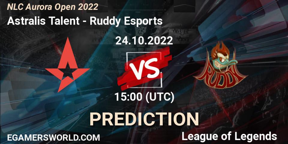 Astralis Talent - Ruddy Esports: прогноз. 24.10.2022 at 15:00, LoL, NLC Aurora Open 2022