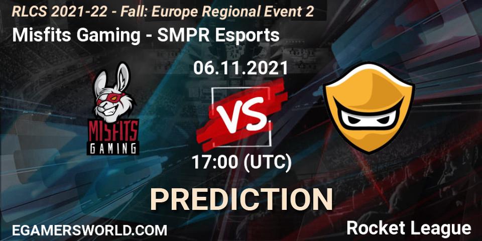 Misfits Gaming - SMPR Esports: прогноз. 06.11.2021 at 17:00, Rocket League, RLCS 2021-22 - Fall: Europe Regional Event 2