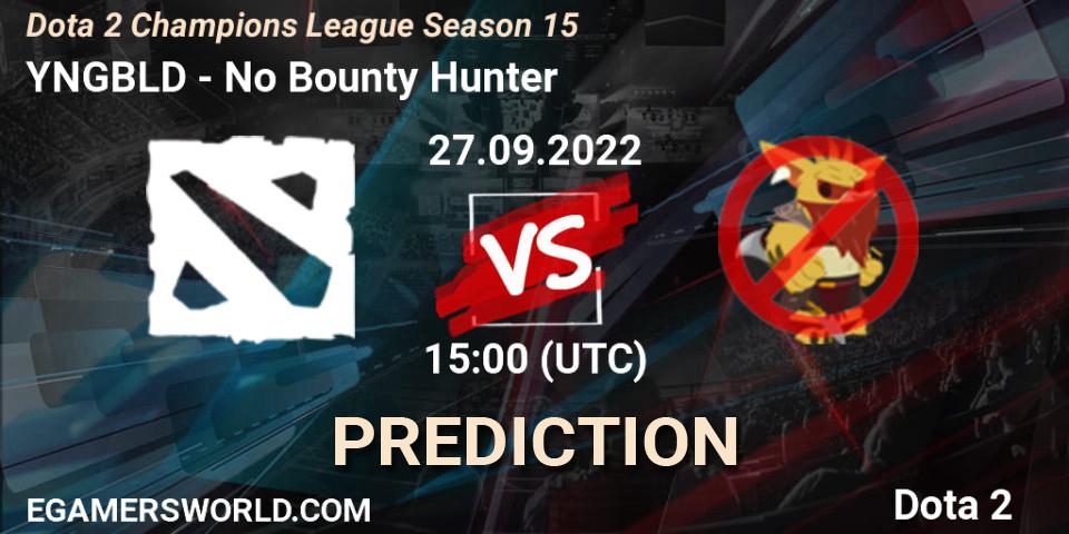 YNGBLD - No Bounty Hunter: прогноз. 27.09.2022 at 15:16, Dota 2, Dota 2 Champions League Season 15