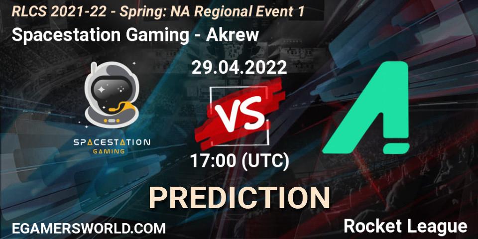 Spacestation Gaming - Akrew: прогноз. 29.04.2022 at 17:00, Rocket League, RLCS 2021-22 - Spring: NA Regional Event 1