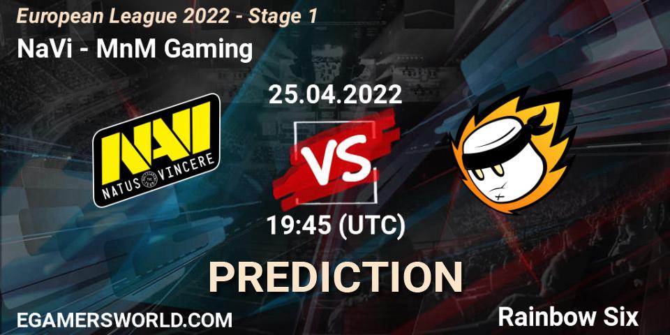 NaVi - MnM Gaming: прогноз. 25.04.2022 at 21:00, Rainbow Six, European League 2022 - Stage 1