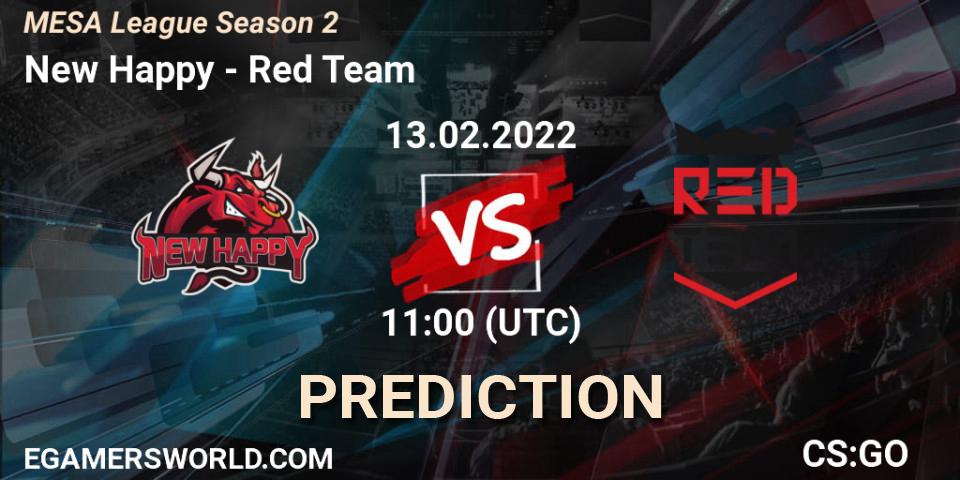 New Happy - Red Team: прогноз. 15.02.2022 at 11:00, Counter-Strike (CS2), MESA League Season 2