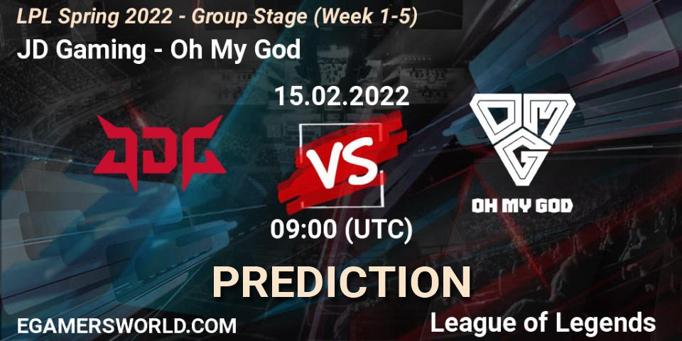 JD Gaming - Oh My God: прогноз. 15.02.22, LoL, LPL Spring 2022 - Group Stage (Week 1-5)