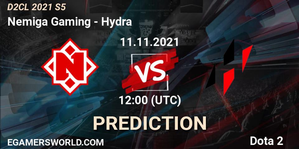 Nemiga Gaming - Hydra: прогноз. 11.11.2021 at 12:07, Dota 2, Dota 2 Champions League 2021 Season 5