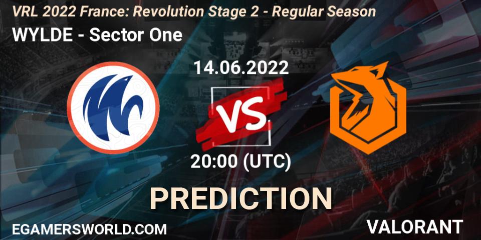 WYLDE - Sector One: прогноз. 14.06.2022 at 20:35, VALORANT, VRL 2022 France: Revolution Stage 2 - Regular Season