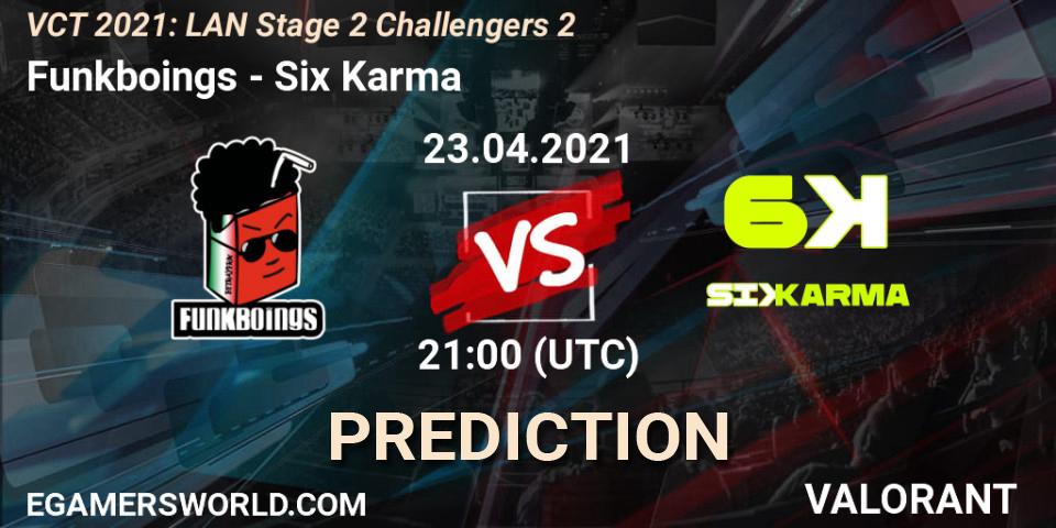 Funkboings - Six Karma: прогноз. 23.04.2021 at 21:00, VALORANT, VCT 2021: LAN Stage 2 Challengers 2