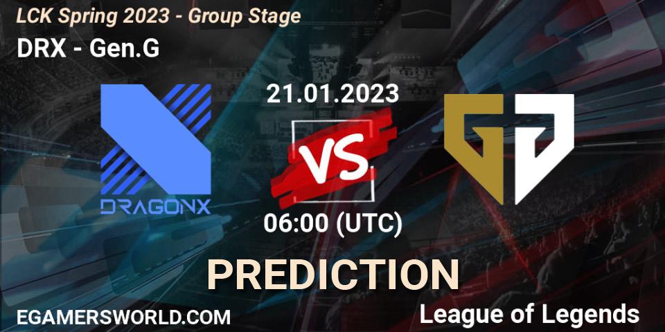 DRX - Gen.G: прогноз. 21.01.2023 at 06:00, LoL, LCK Spring 2023 - Group Stage