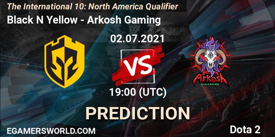 Black N Yellow - Arkosh Gaming: прогноз. 02.07.2021 at 20:00, Dota 2, The International 10: North America Qualifier