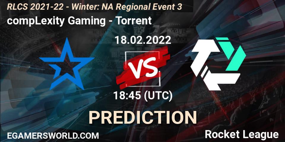 compLexity Gaming - Torrent: прогноз. 18.02.2022 at 18:45, Rocket League, RLCS 2021-22 - Winter: NA Regional Event 3
