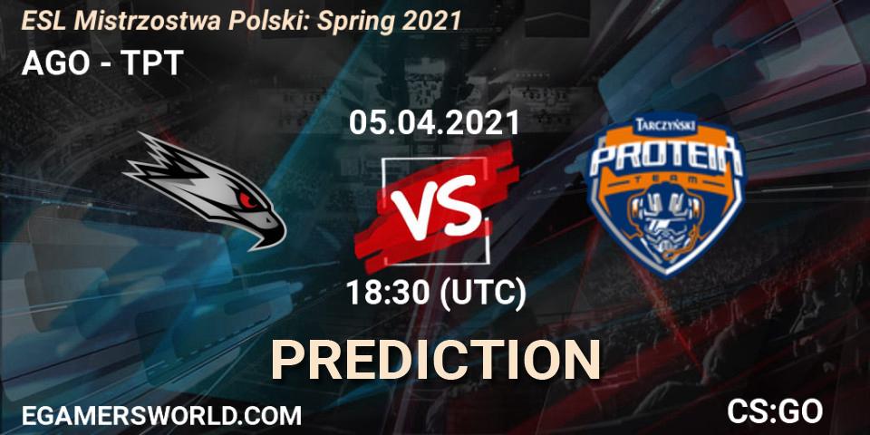 AGO - TPT: прогноз. 05.04.2021 at 16:30, Counter-Strike (CS2), ESL Mistrzostwa Polski: Spring 2021