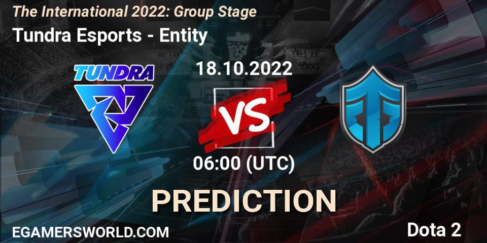 Tundra Esports - Entity: прогноз. 18.10.2022 at 06:17, Dota 2, The International 2022: Group Stage