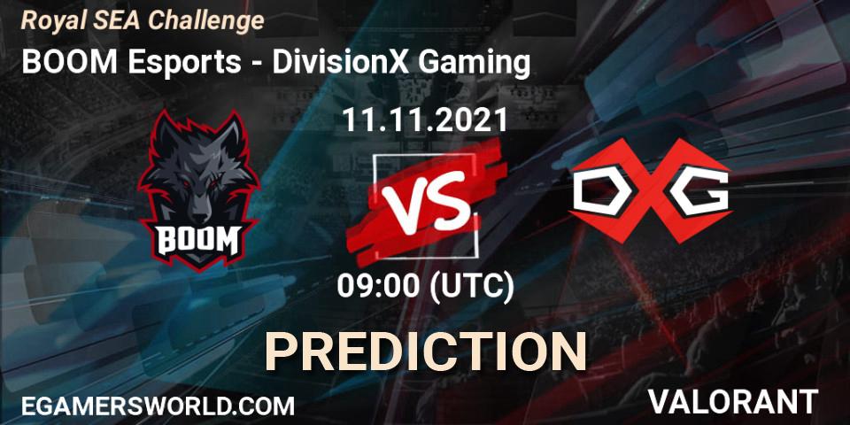 BOOM Esports - DivisionX Gaming: прогноз. 11.11.2021 at 09:00, VALORANT, Royal SEA Challenge